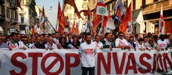 Matteo Salvini in fruntea unui protest impotriva imigratiei