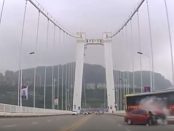 Autobuzul prăbușit de pe pod în fluviu după o ceartă intre sofer si o pasagera