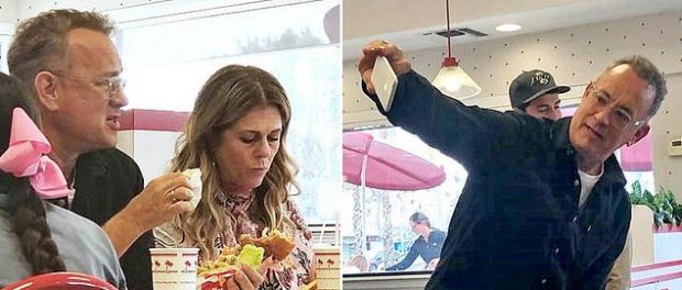 Tom Hanks a făcut cinste într-un fast-food din California