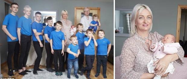 După 15 ani și zece băieți într-o famile britanică s-a născut o fetiță