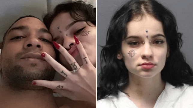 Adolescenta cu o țintă tatuată pe față acuzată de crimă împreună cu logodnicul ei