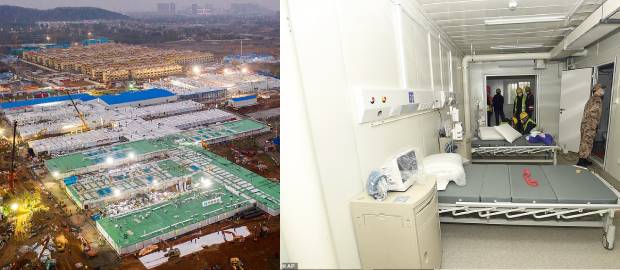 Spitalul din Wuhan cu 1000 de paturi construit în doar opt zile