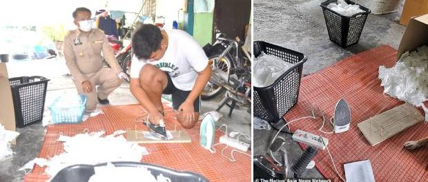 Mii de măști de față folosite sunt spălate și călcate iar ulterior vândute