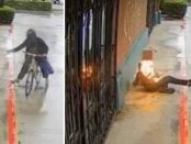Un biciclist a stropit cu benzină un bărbat fără adăpost și i-a dat foc