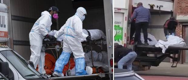 În jur de 100 de cadavre în descompunere găsite în camioane fără refrigerare