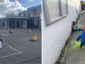 Imagini sfâșietoare cu copiii din școli obligați să se joace izolați la școală