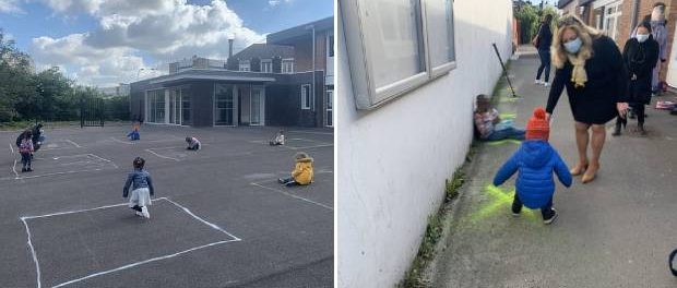 Imagini sfâșietoare cu copiii din școli obligați să se joace izolați la școală