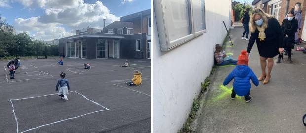 Imagini sfâșietoare cu copiii din școli obligați să se joace izolați la școală