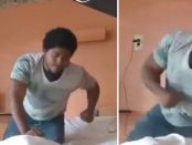Un bărbat de culoare bate cu bestialitate un pacient alb în vârstă