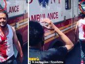 Bărbat cu un cuțit înfipt în cap după ce a încercat să apere o femeie jefuită