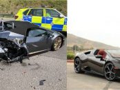 Lamborghini în valoare de 220000 de € făcut praf la 20 de minute după ce a fost cumpărat