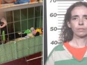 Mama care își ținea copilul într-o cușcă de câini a fost arestată